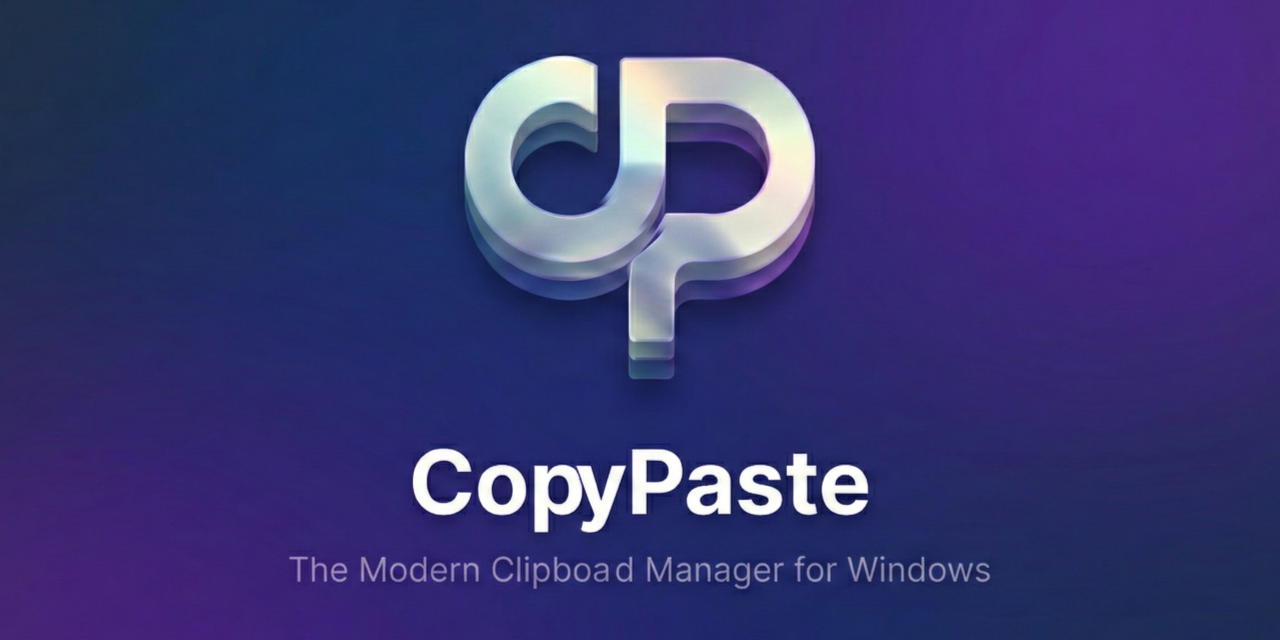 CopyPaste: the clipboard panel with its search box and a history of text, images and files
